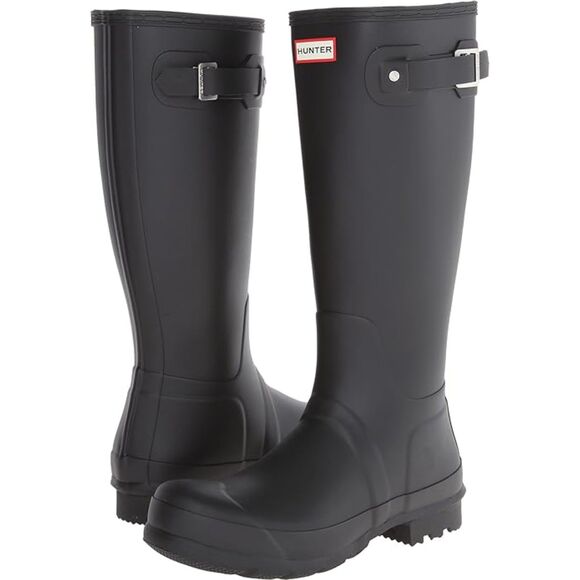 Hunter Ladies' Original Tall Matte Rain Boot Authentic Full Box Black Size 8 - Picture 2 of 6